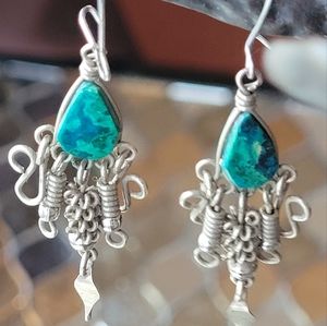 Artisan Malachite Pierced Earrings